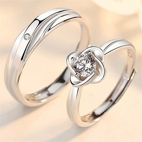 Couples Luxury Crystal Rings