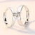 Romantic Couple Crystal Hearts Rings