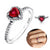 Red Heart  Sparkling 925 Sterling Silver Ring